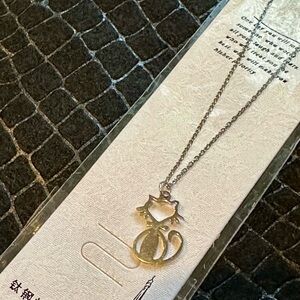 NEW! Silver Cat Pendant Necklace (stainless steel)